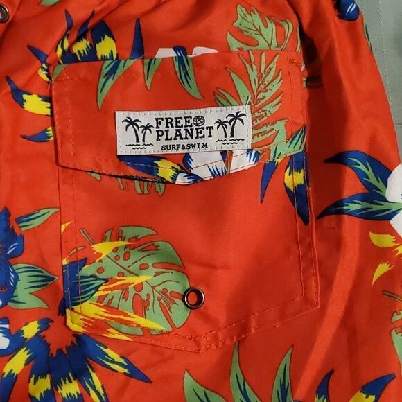Free Planet Swim Board Shorts Men's XL orange - Picture 7 of 7